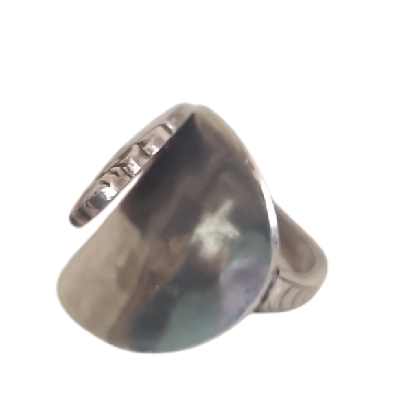 Vintage Silver Enamel Bremerhaven Travel Shield Germany Souvenir Spoon Ring - Picture 5 of 6